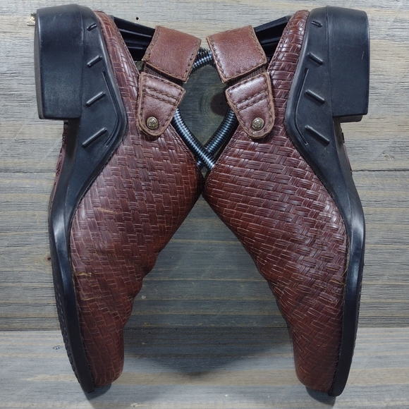 Ariat ATS Comfort Basket Weave Leather Clogs Mules Womens Size 8 - Picture 7 of 10
